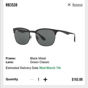 Authentic Ray-Ban 3538